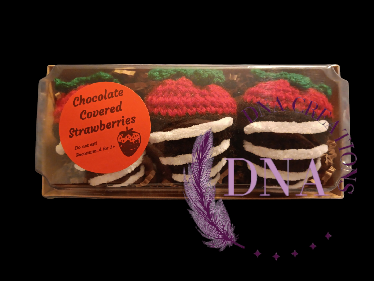 Crochet Chocolate covered Strawberries