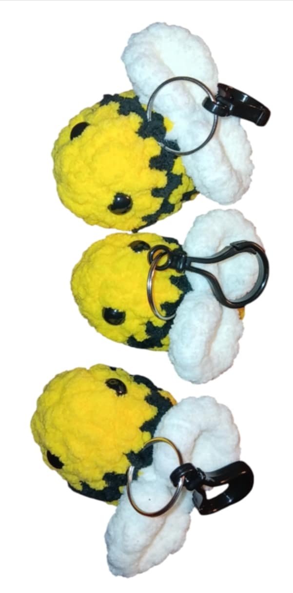 Crochet Bee Keychain