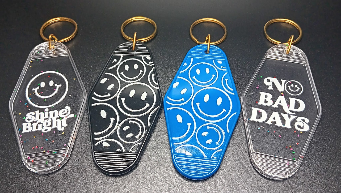 Smiley hotel keychain