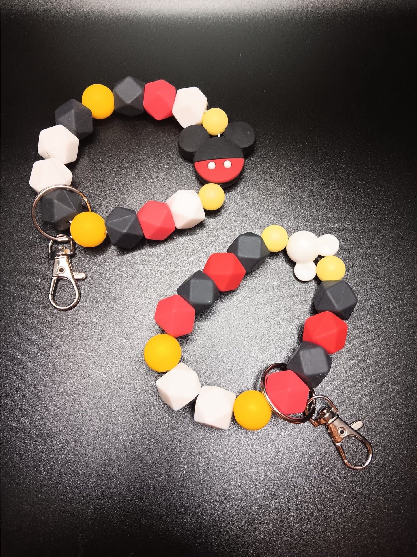 Silicone keychain bracelet