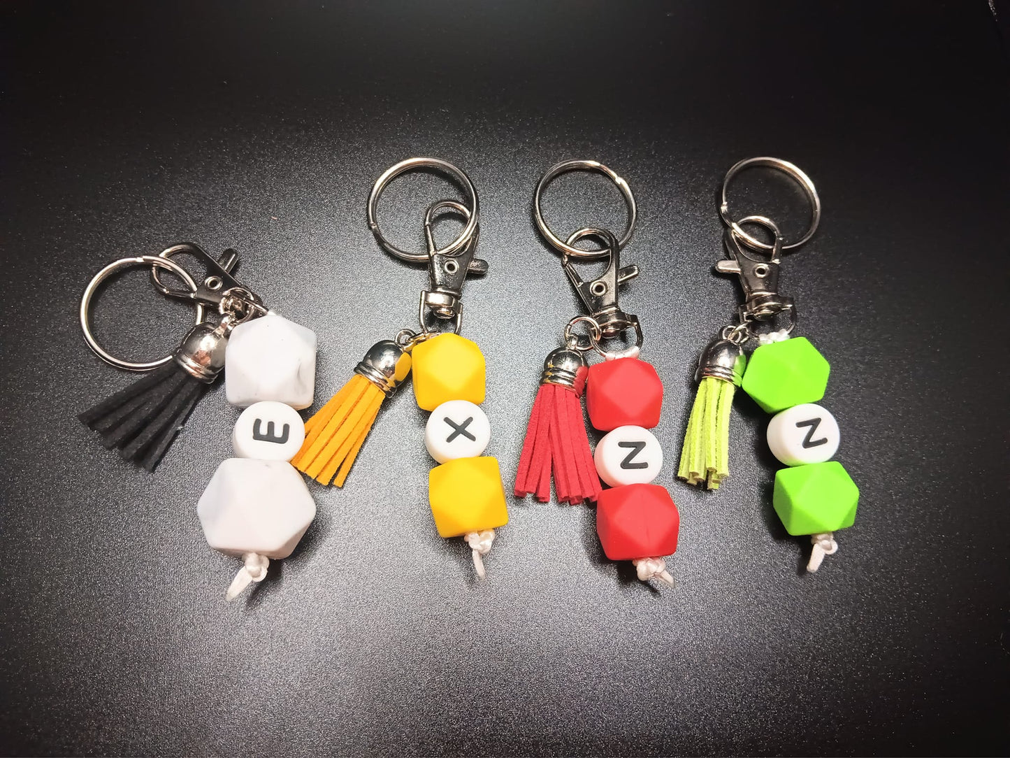 Silicone Letter keychain