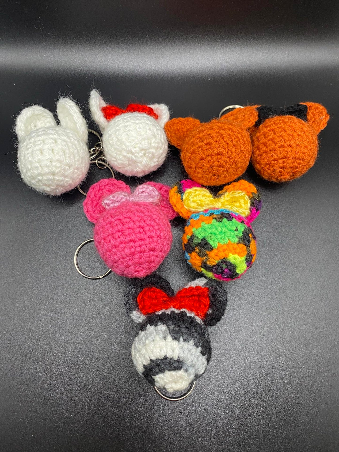 Crochet Minnie/Mickey Keychain