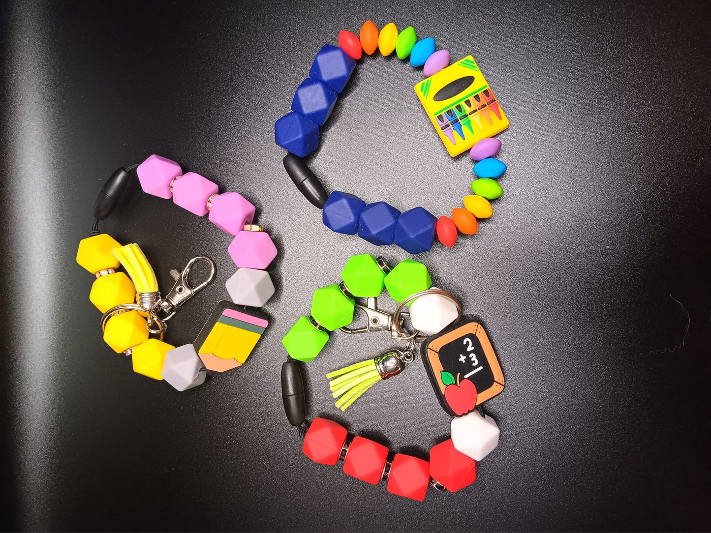 Silicone keychain bracelet